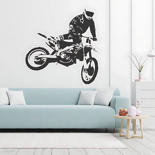Motocross Dirt Bike Wall Sticker - Boys Bedroom Decal