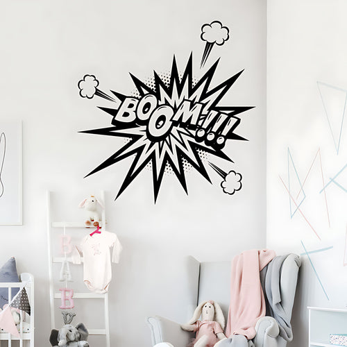Boom Starburst Wall Sticker – Comic Book Pop Art Explosion Kids Decal
