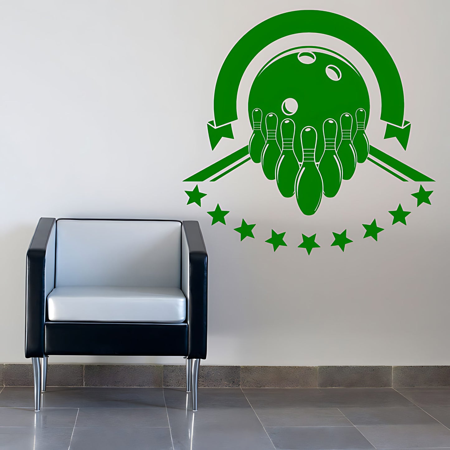 Bowling Alley Wall Sticker - Strike Pin Graphics