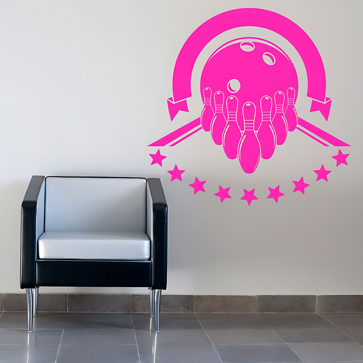Bowling Alley Wall Sticker - Strike Pin Graphics