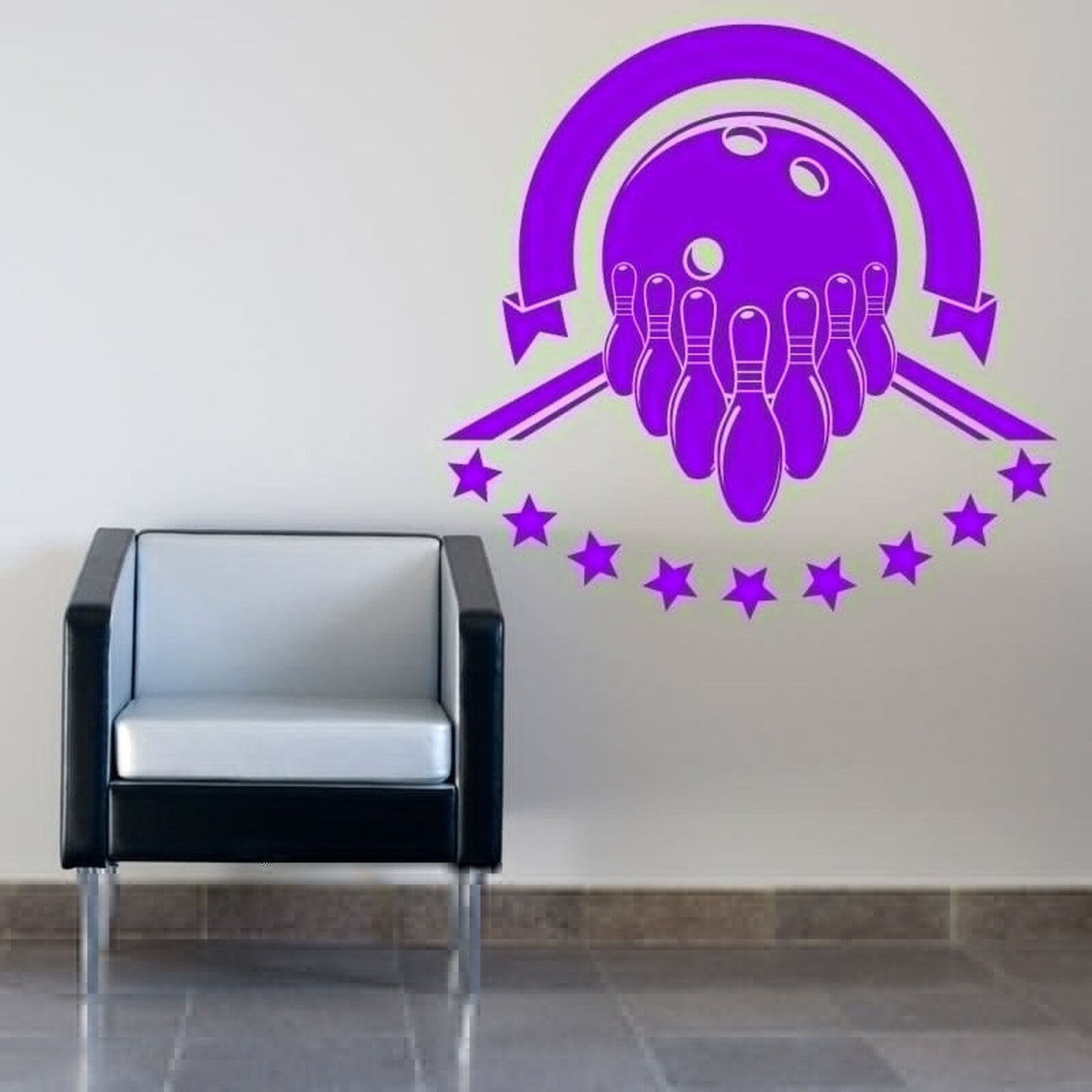 Bowling Alley Wall Sticker - Strike Pin Graphics