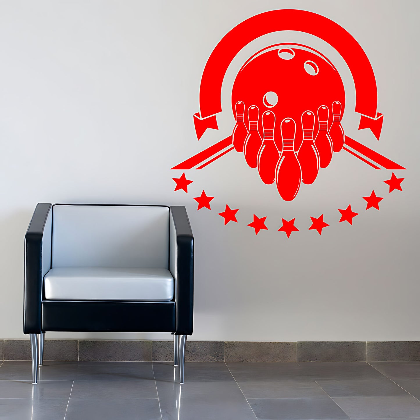 Bowling Alley Wall Sticker - Strike Pin Graphics
