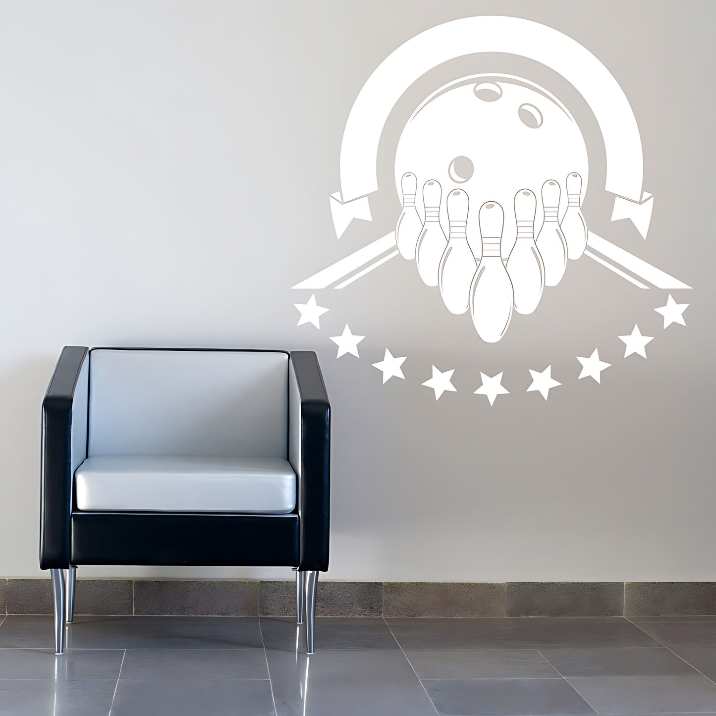 Bowling Alley Wall Sticker - Strike Pin Graphics