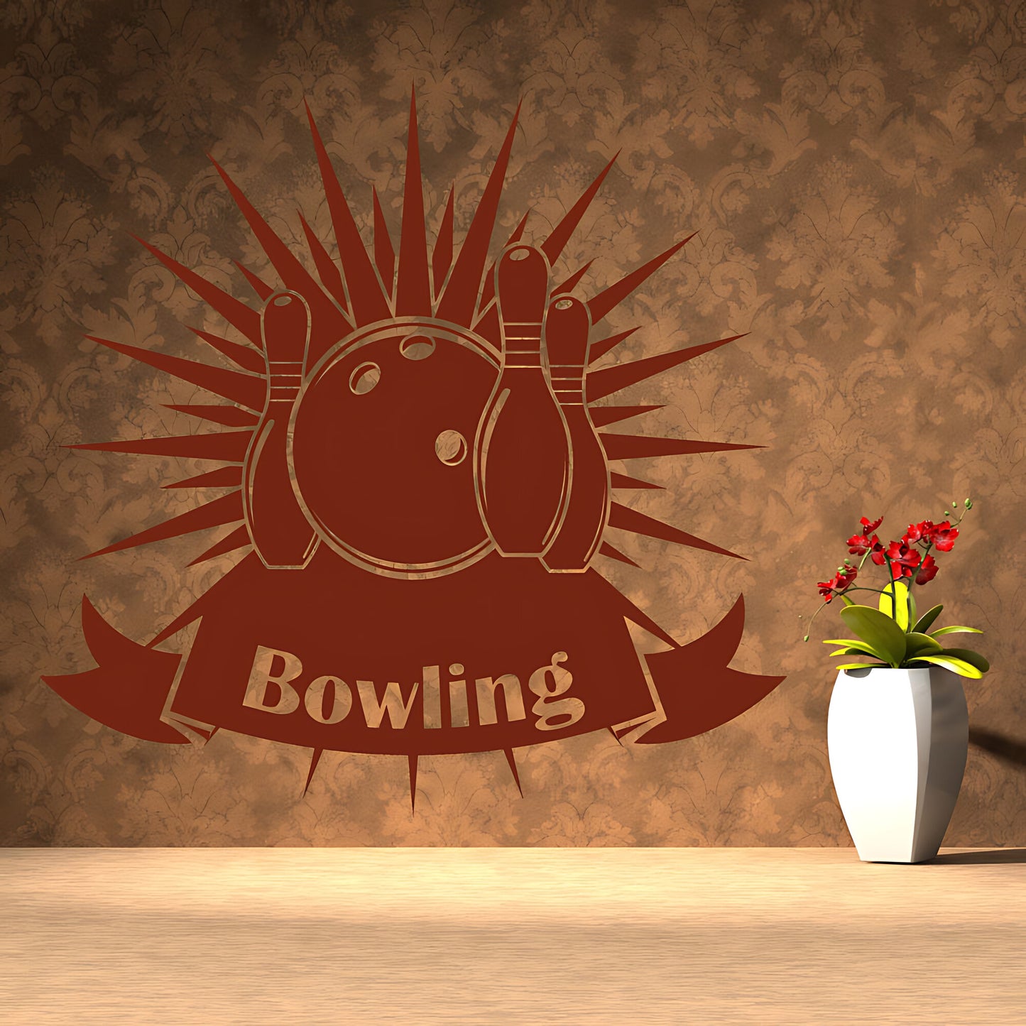 Bowling Wall Sticker - Ten Pin Strike Vinyl Decal