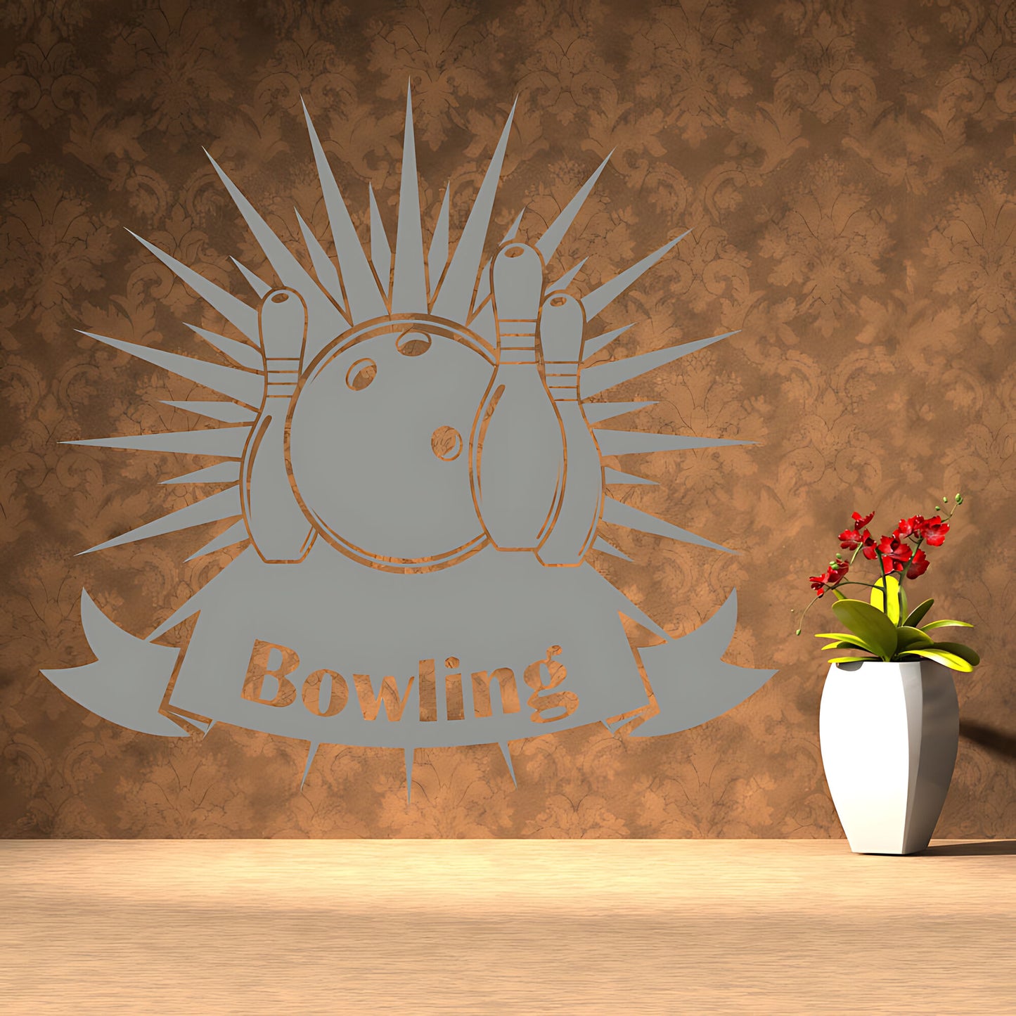 Bowling Wall Sticker - Ten Pin Strike Vinyl Decal