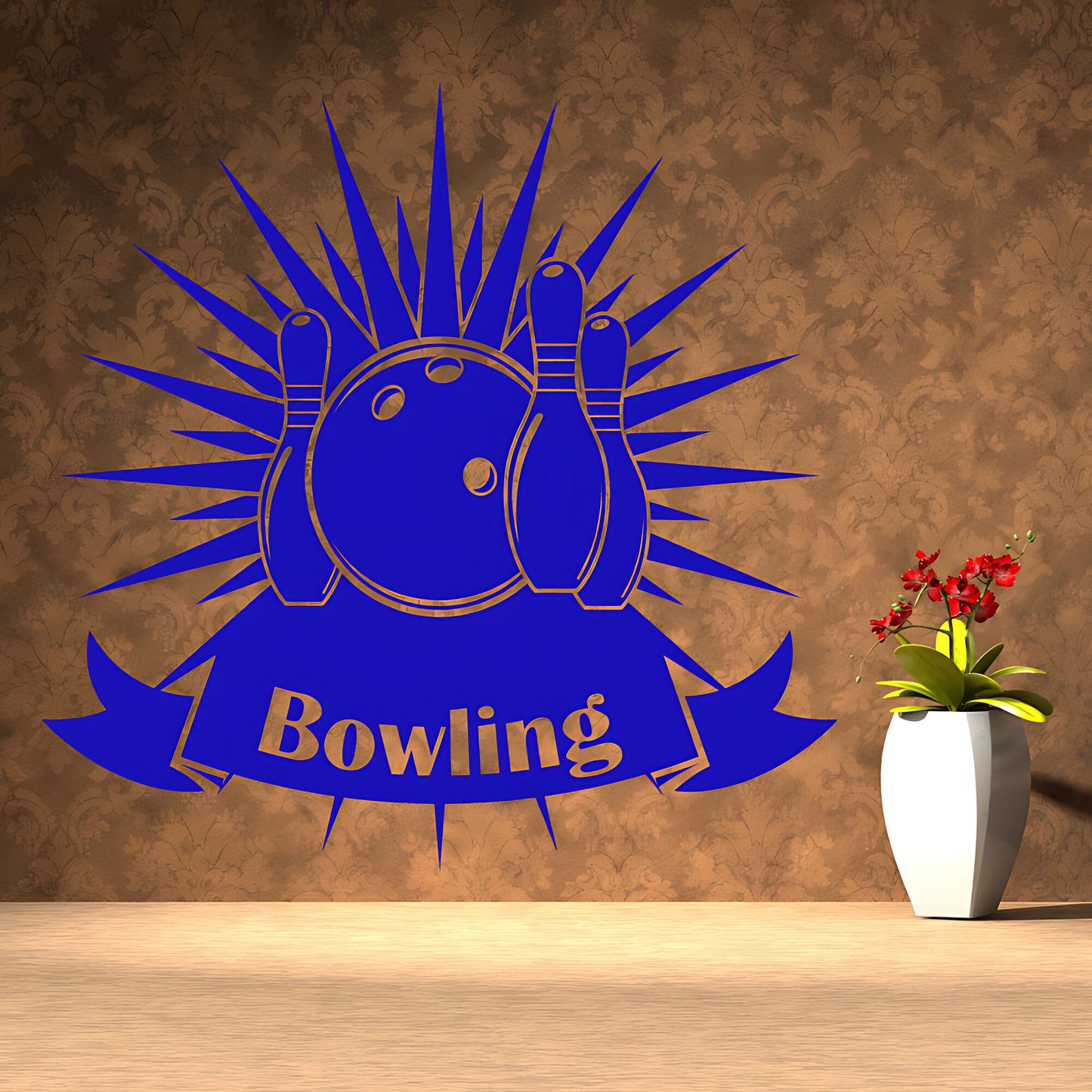 Bowling Wall Sticker - Ten Pin Strike Vinyl Decal