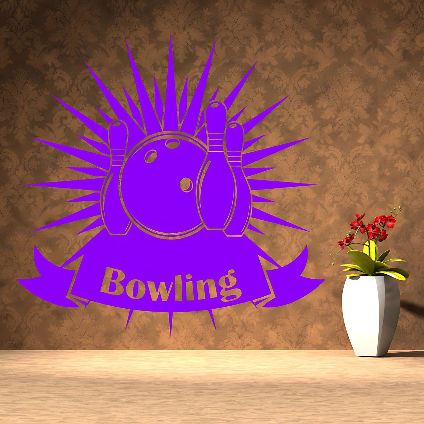 Bowling Wall Sticker - Ten Pin Strike Vinyl Decal