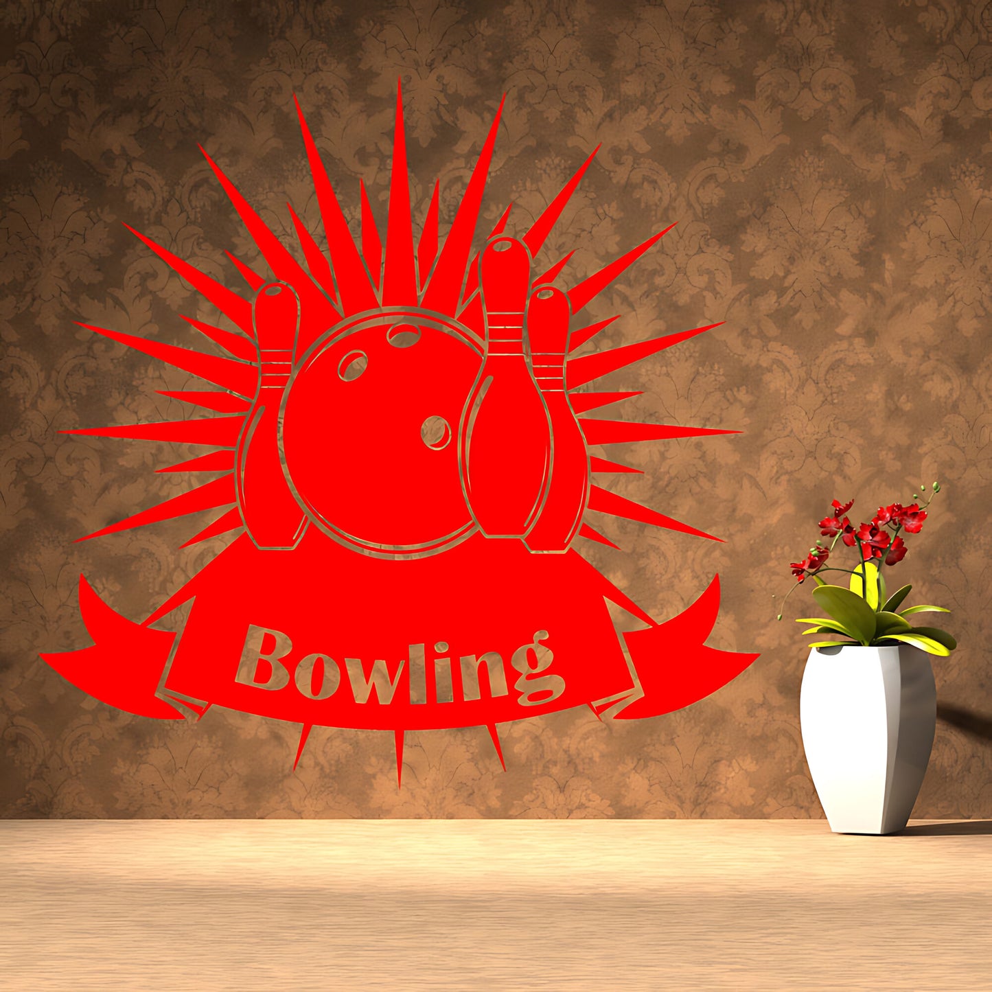 Bowling Wall Sticker - Ten Pin Strike Vinyl Decal