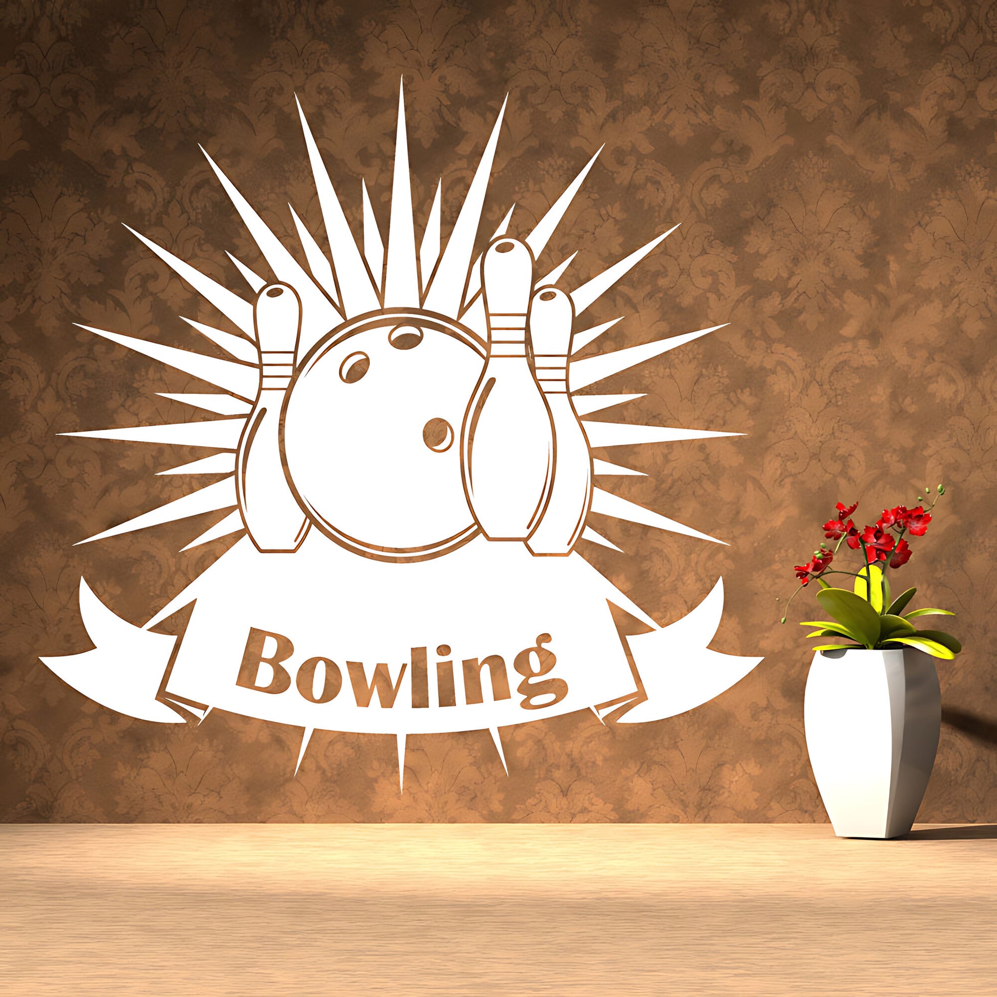 Bowling Wall Sticker - Ten Pin Strike Vinyl Decal