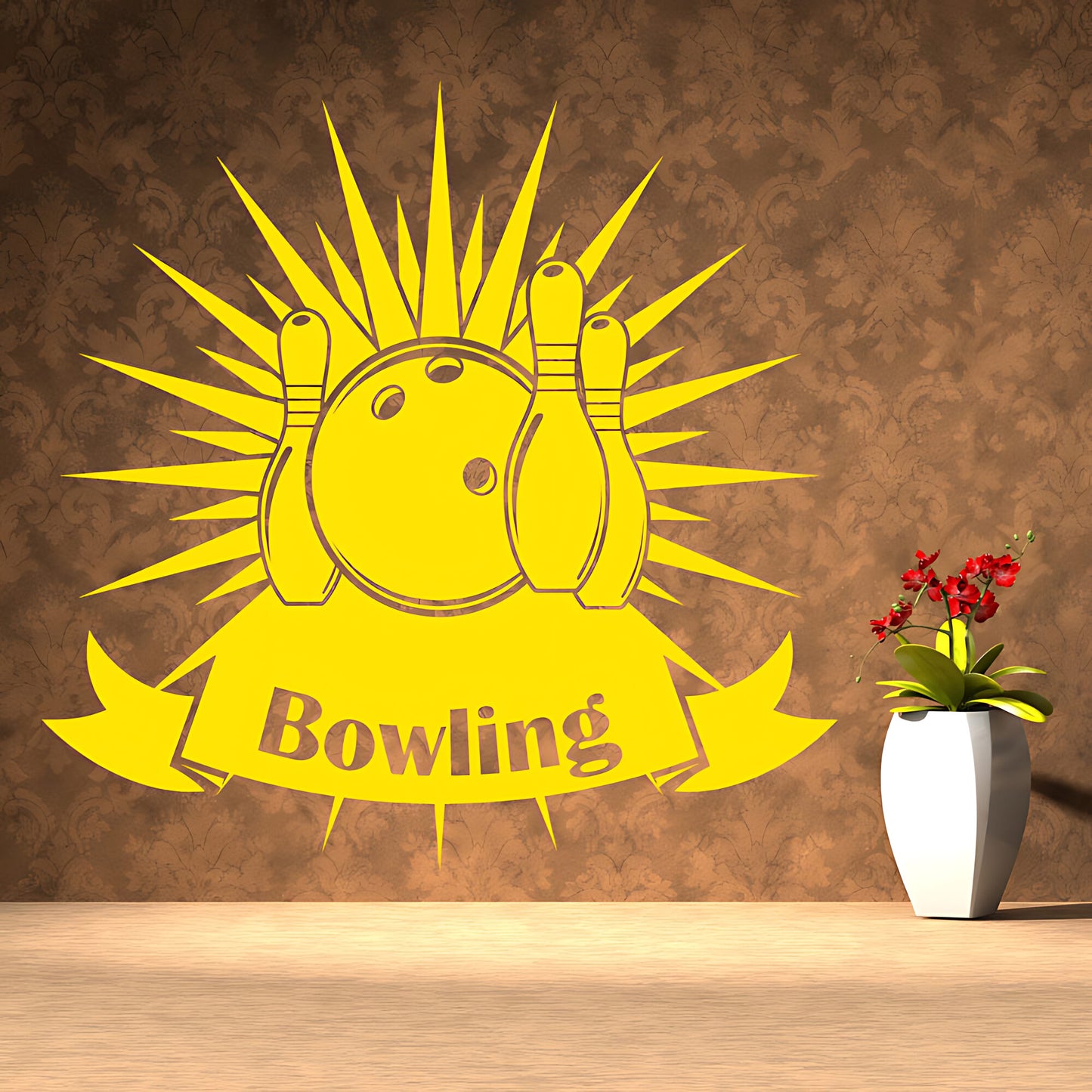 Bowling Wall Sticker - Ten Pin Strike Vinyl Decal