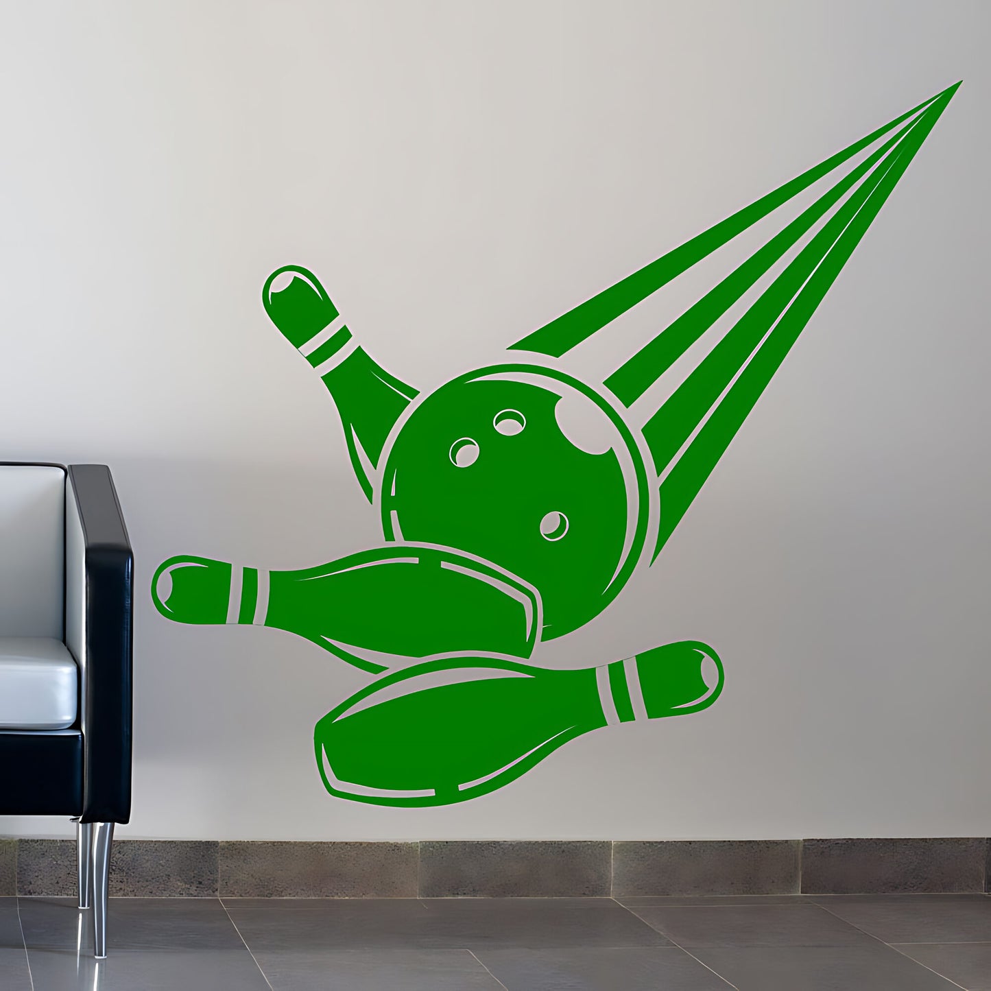Bowling Ball Strike Wall Sticker - Alley Vinyl Decal