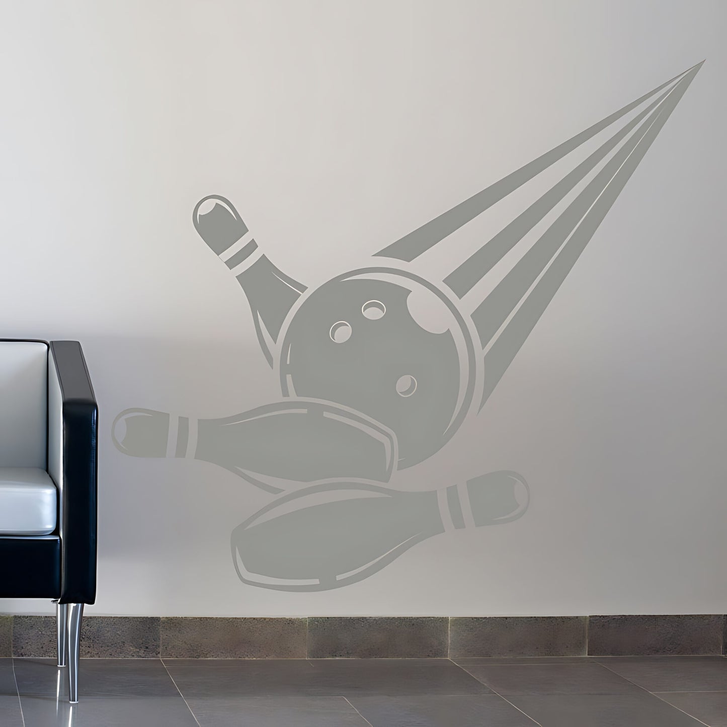 Bowling Ball Strike Wall Sticker - Alley Vinyl Decal