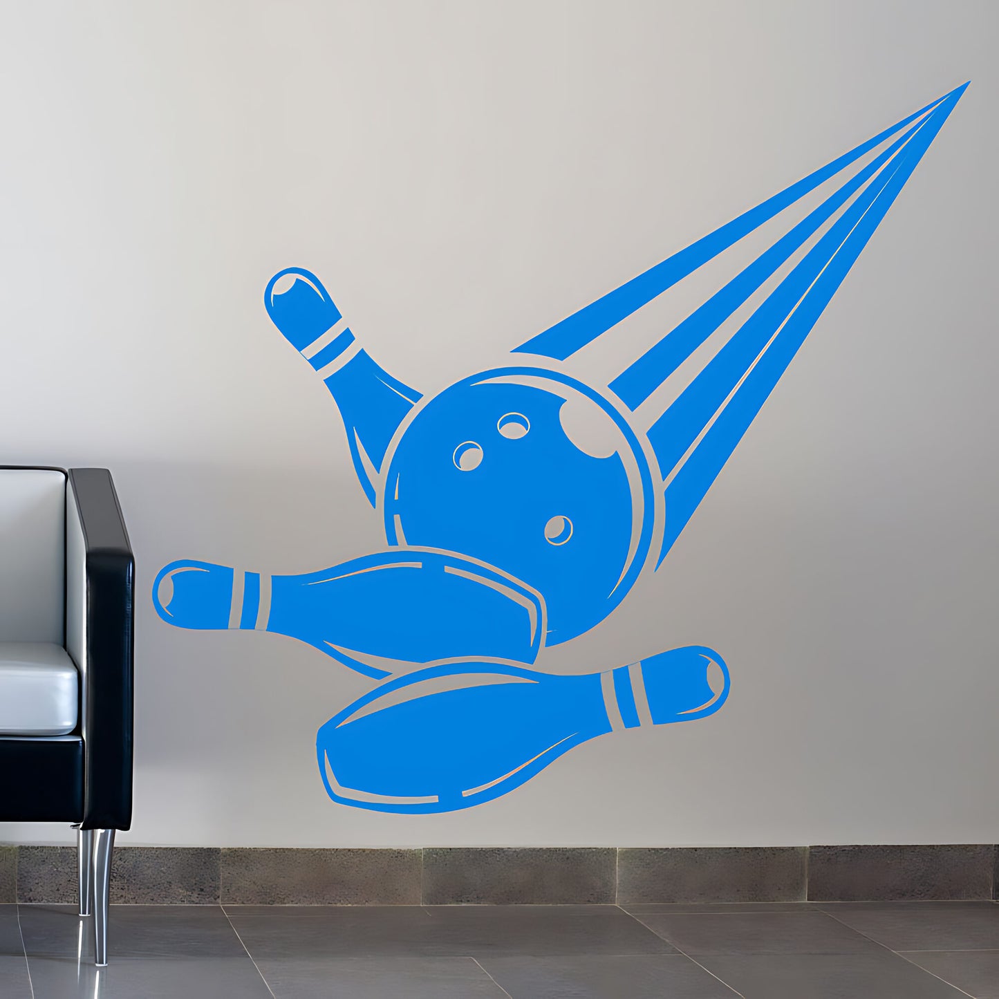Bowling Ball Strike Wall Sticker - Alley Vinyl Decal