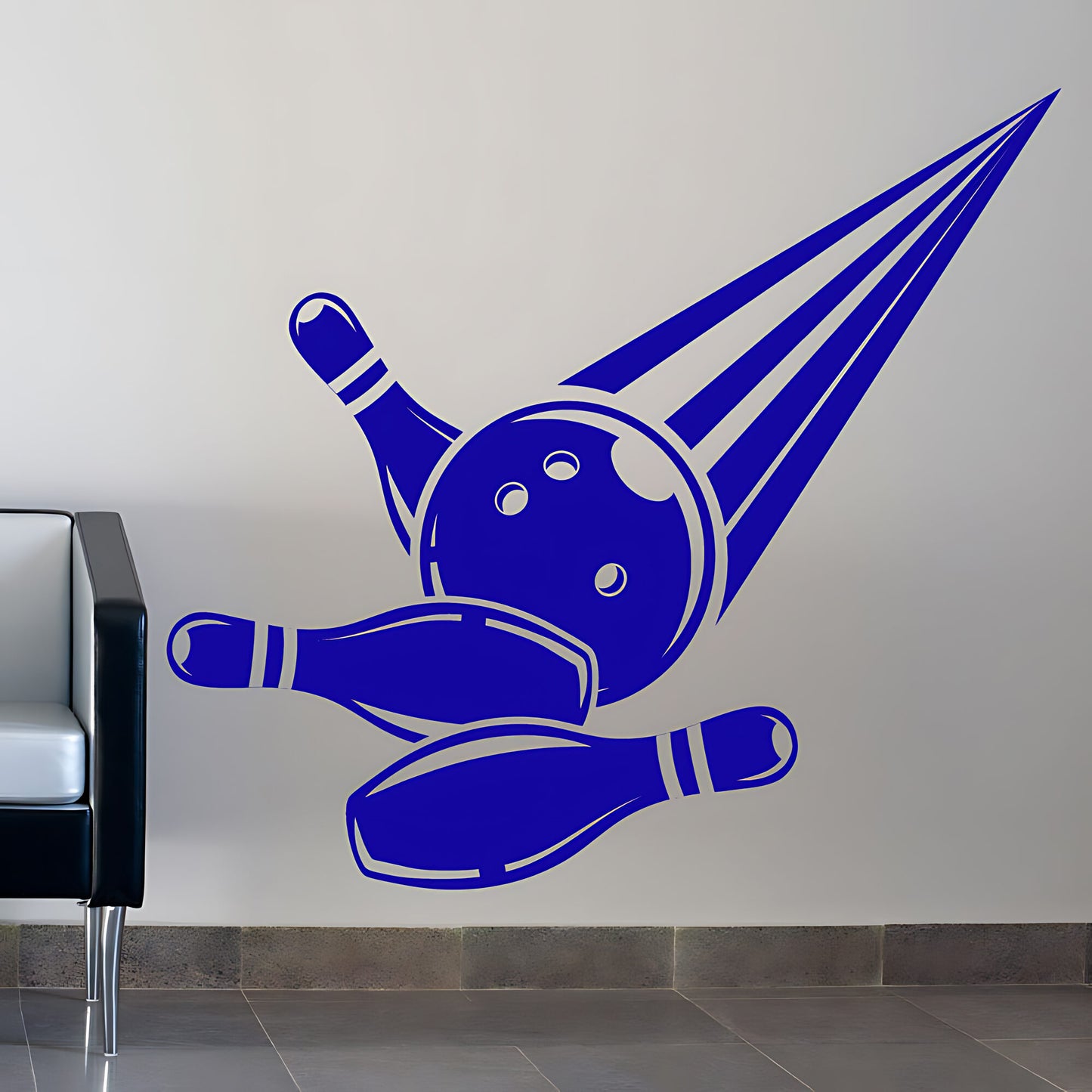 Bowling Ball Strike Wall Sticker - Alley Vinyl Decal