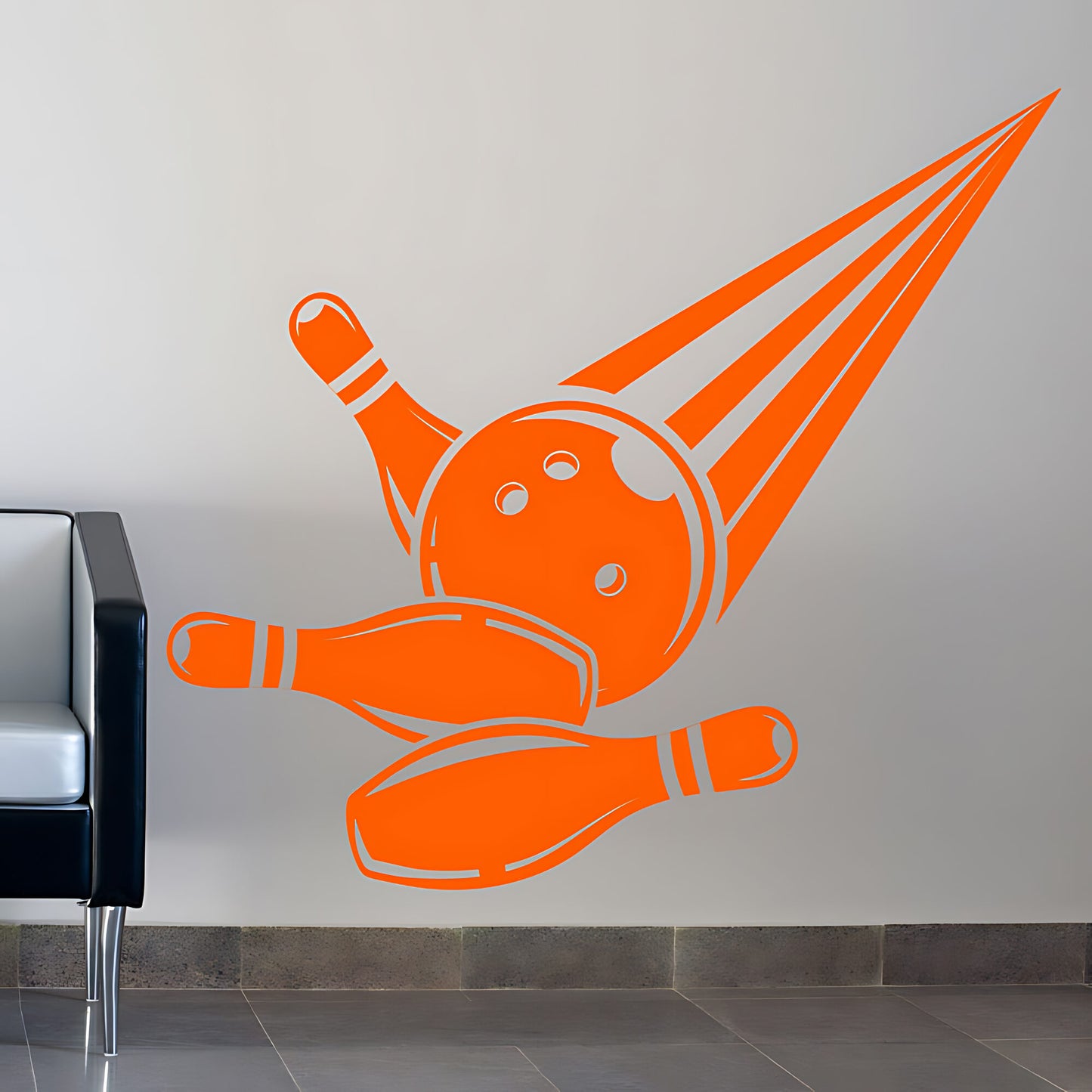 Bowling Ball Strike Wall Sticker - Alley Vinyl Decal