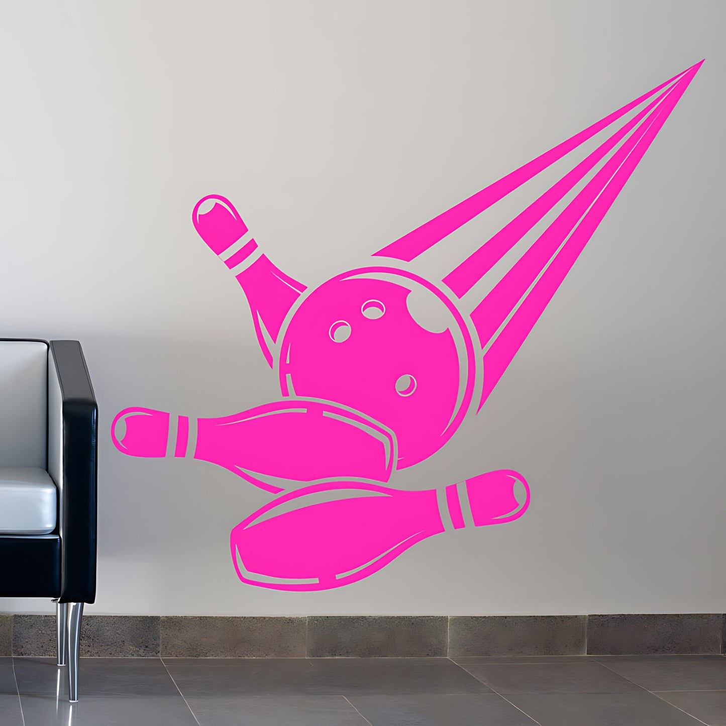 Bowling Ball Strike Wall Sticker - Alley Vinyl Decal