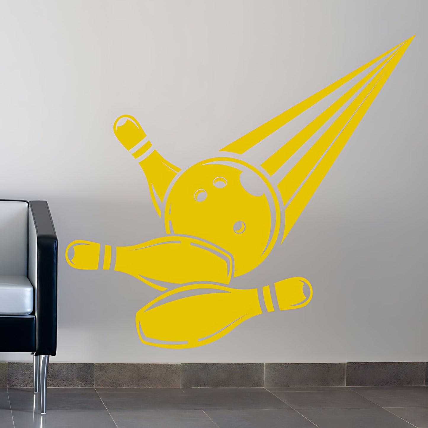 Bowling Ball Strike Wall Sticker - Alley Vinyl Decal