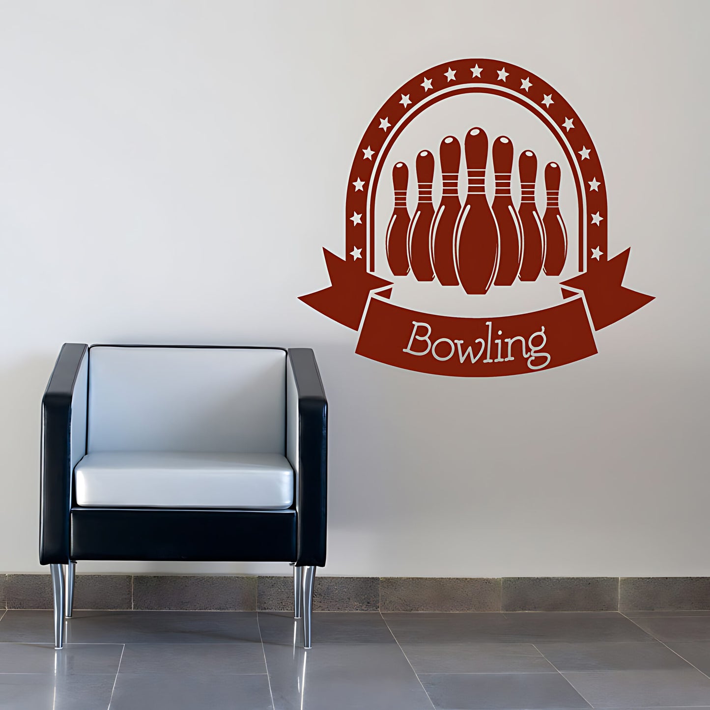 Bowling Strike Wall Sticker - Ten Pin Vinyl Decal