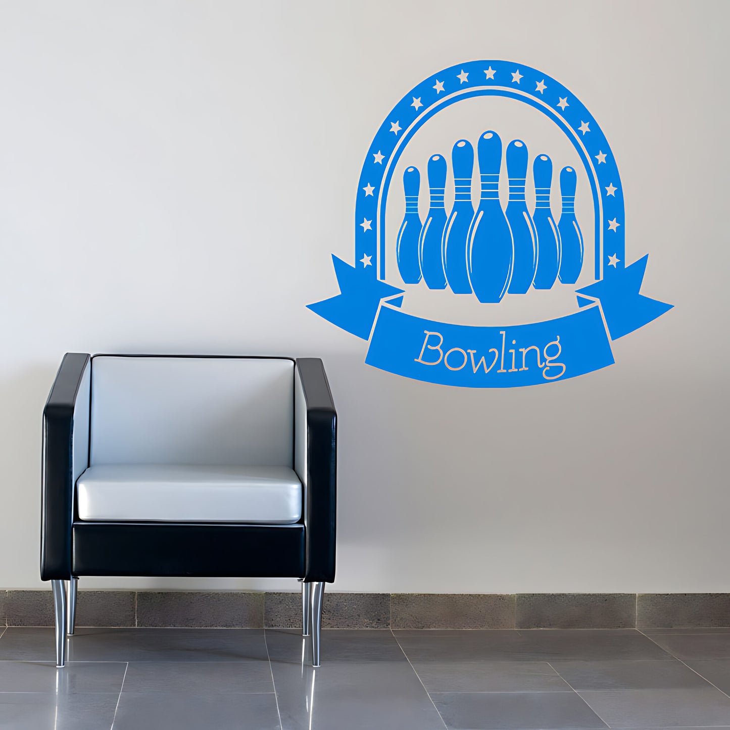 Bowling Strike Wall Sticker - Ten Pin Vinyl Decal