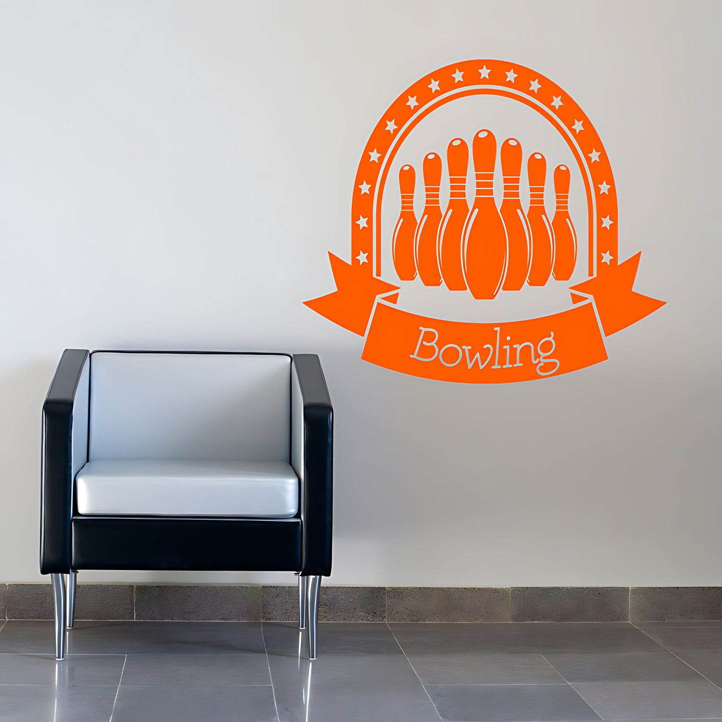 Bowling Strike Wall Sticker - Ten Pin Vinyl Decal