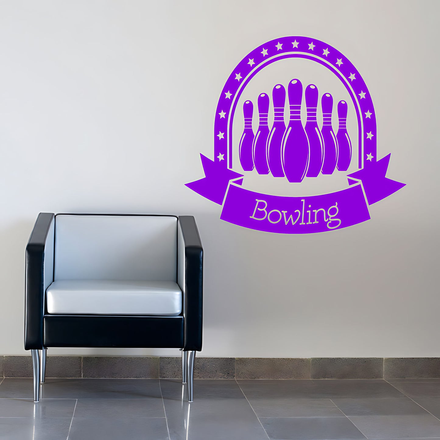 Bowling Strike Wall Sticker - Ten Pin Vinyl Decal