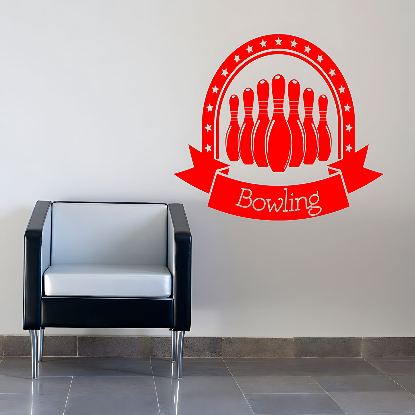 Bowling Strike Wall Sticker - Ten Pin Vinyl Decal