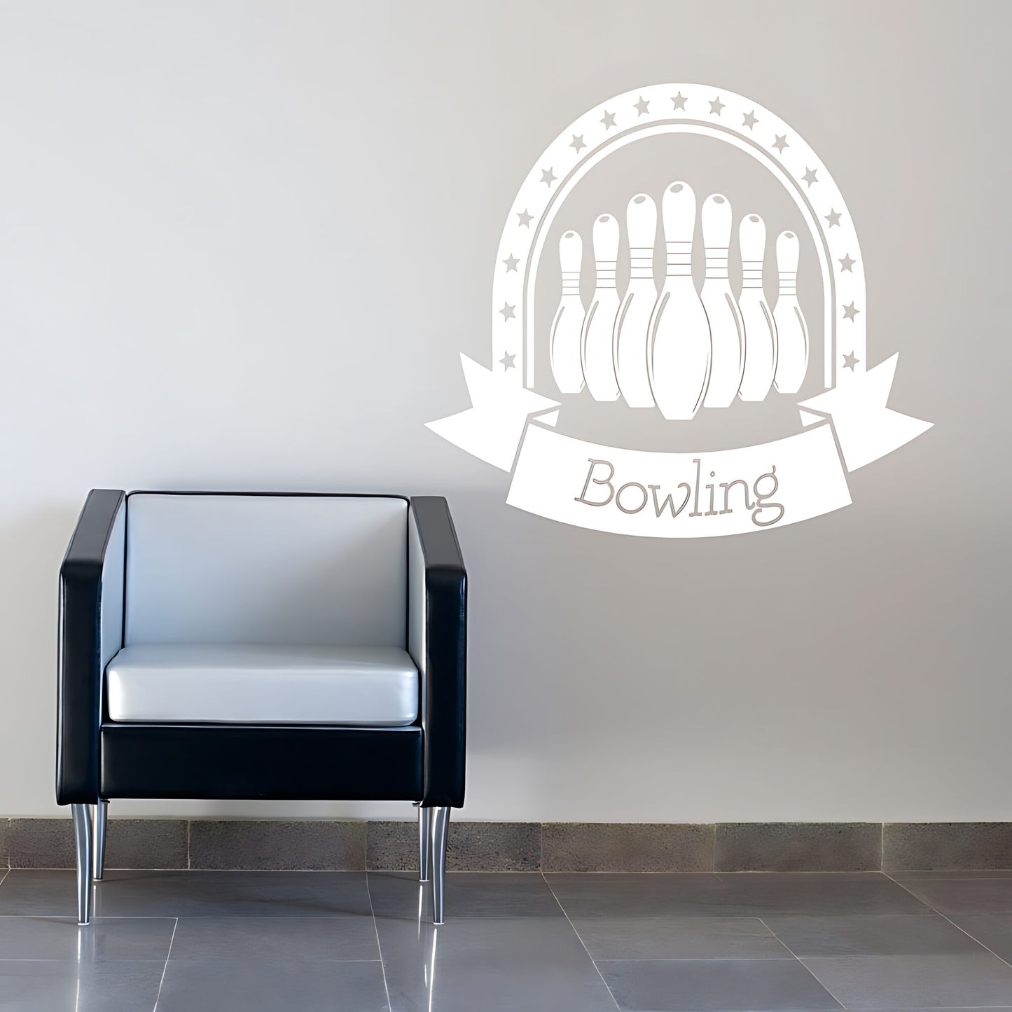 Bowling Strike Wall Sticker - Ten Pin Vinyl Decal