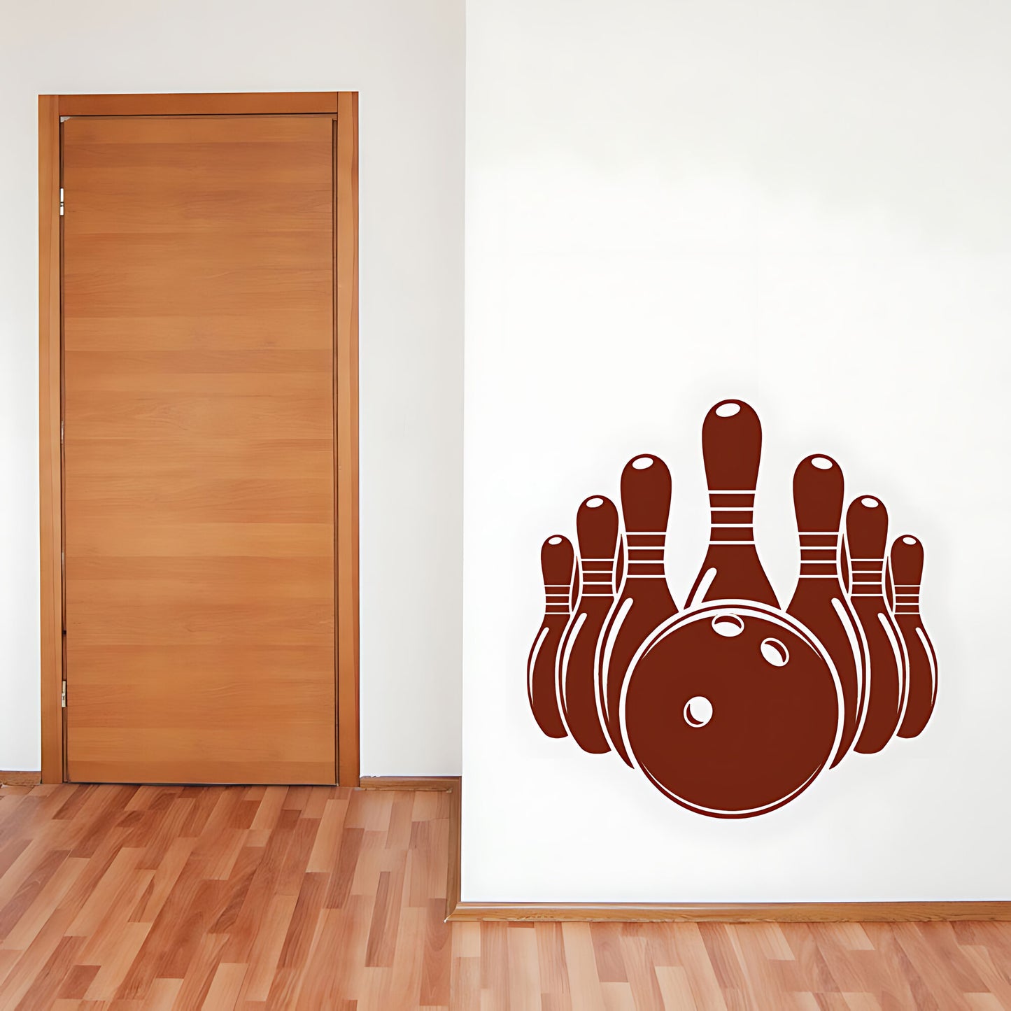 Bowling Alley Wall Sticker - Ten Pin Art Decal