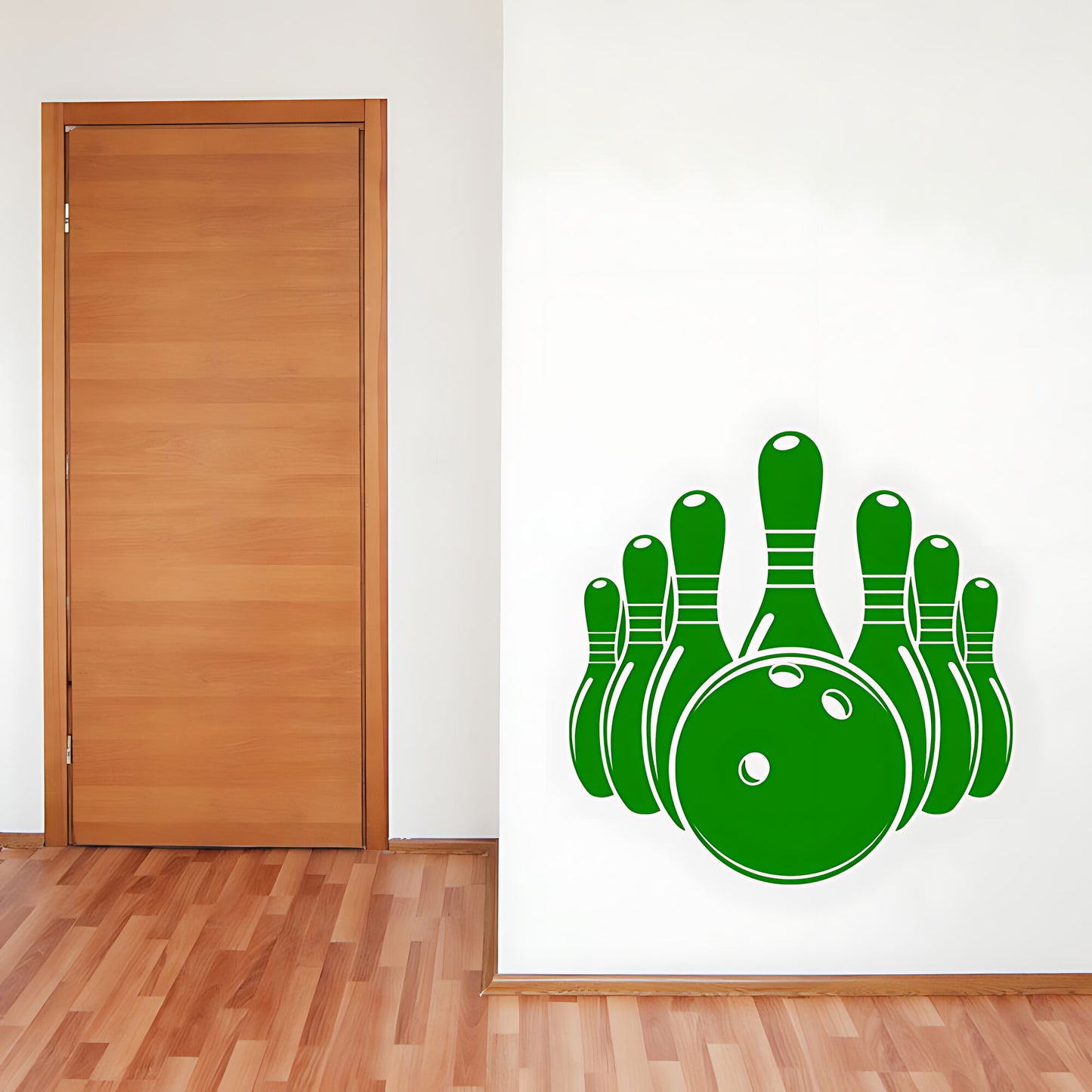 Bowling Alley Wall Sticker - Ten Pin Art Decal