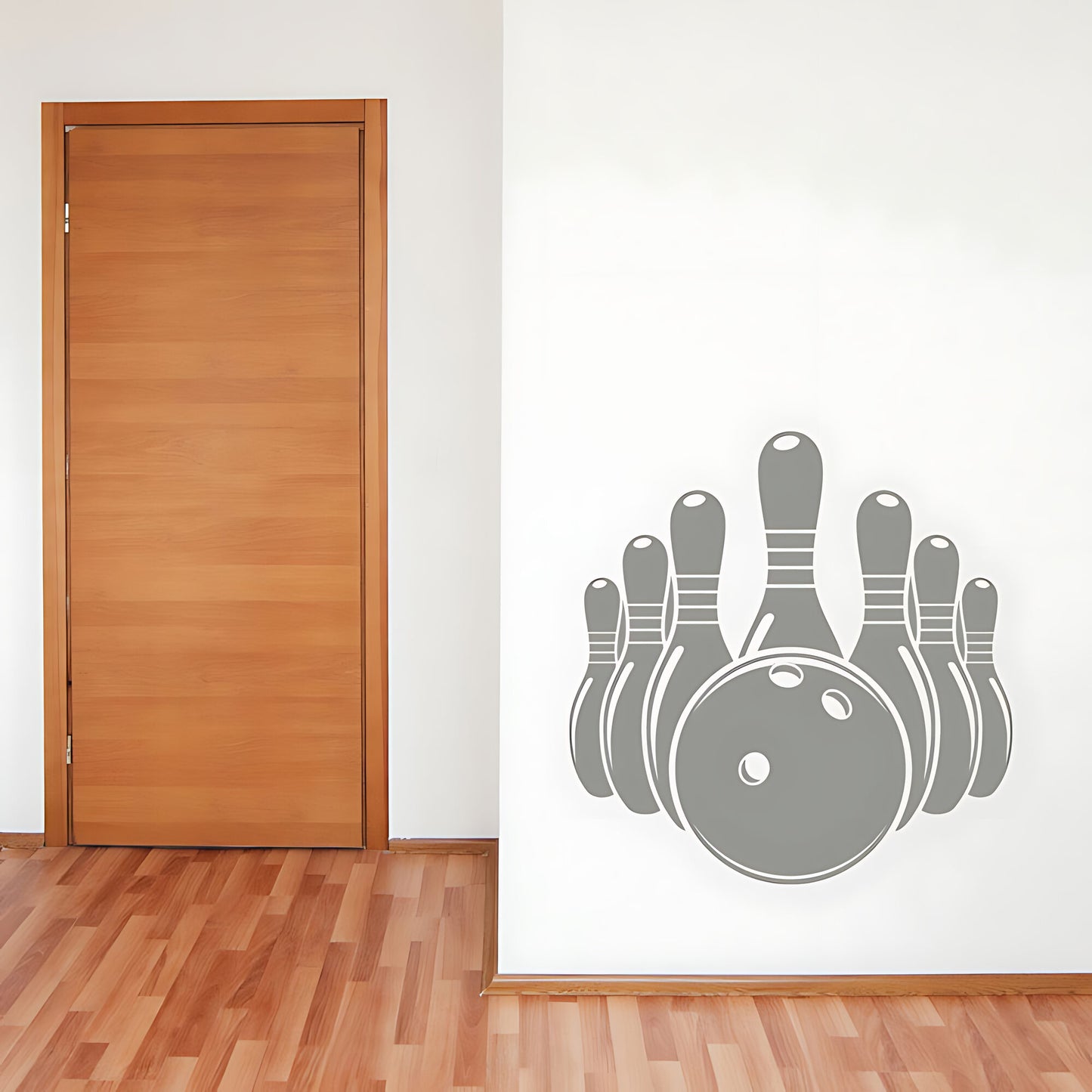 Bowling Alley Wall Sticker - Ten Pin Art Decal
