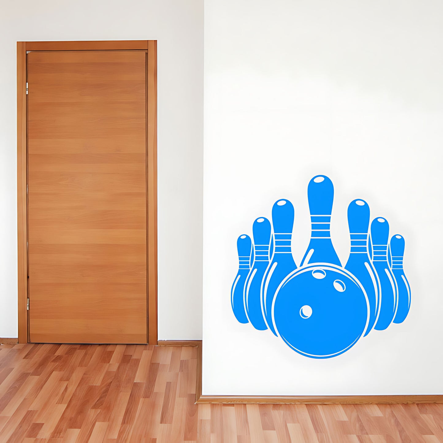 Bowling Alley Wall Sticker - Ten Pin Art Decal