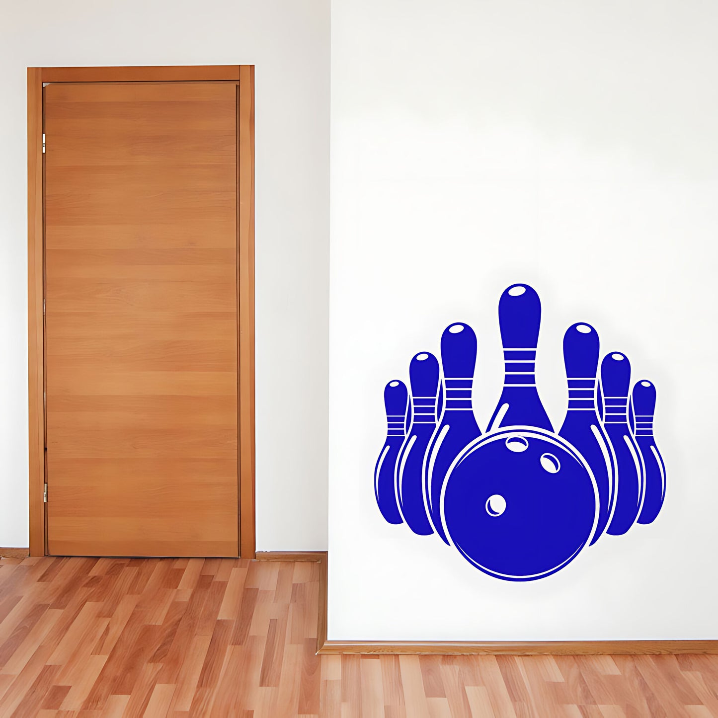 Bowling Alley Wall Sticker - Ten Pin Art Decal