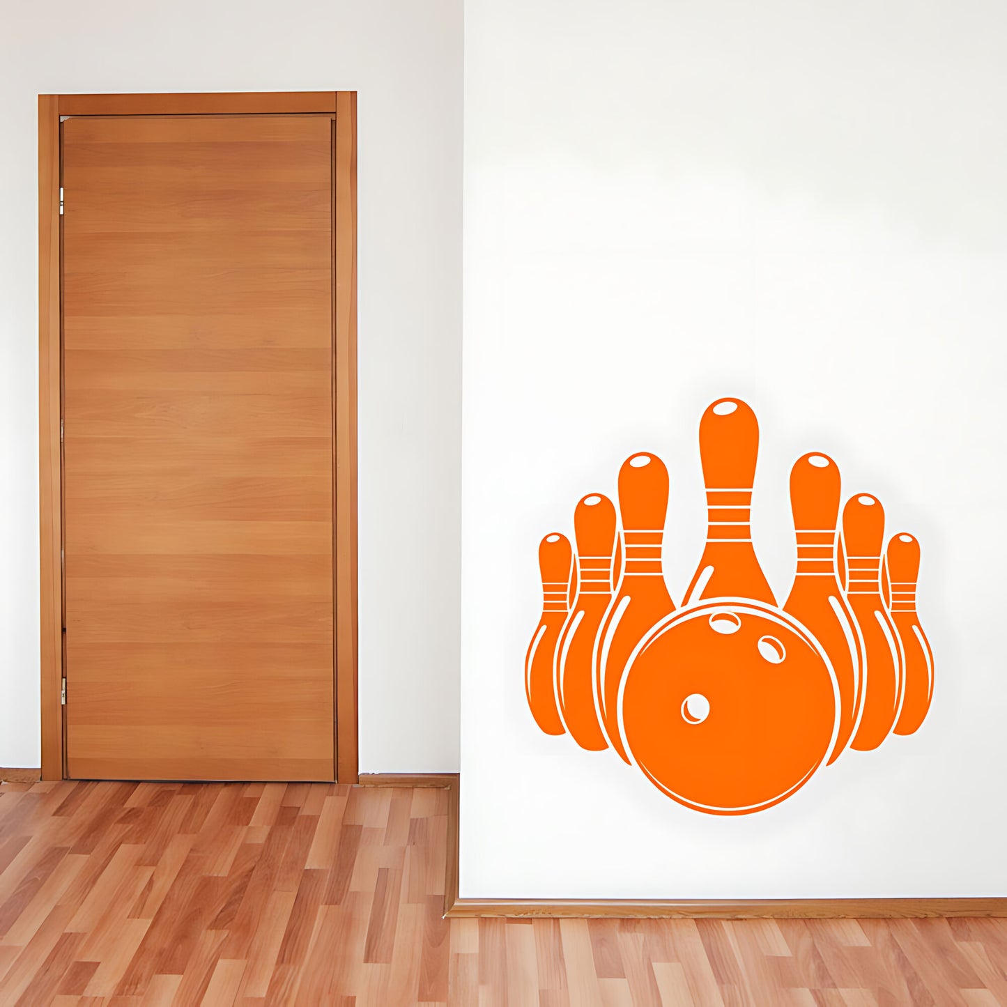 Bowling Alley Wall Sticker - Ten Pin Art Decal