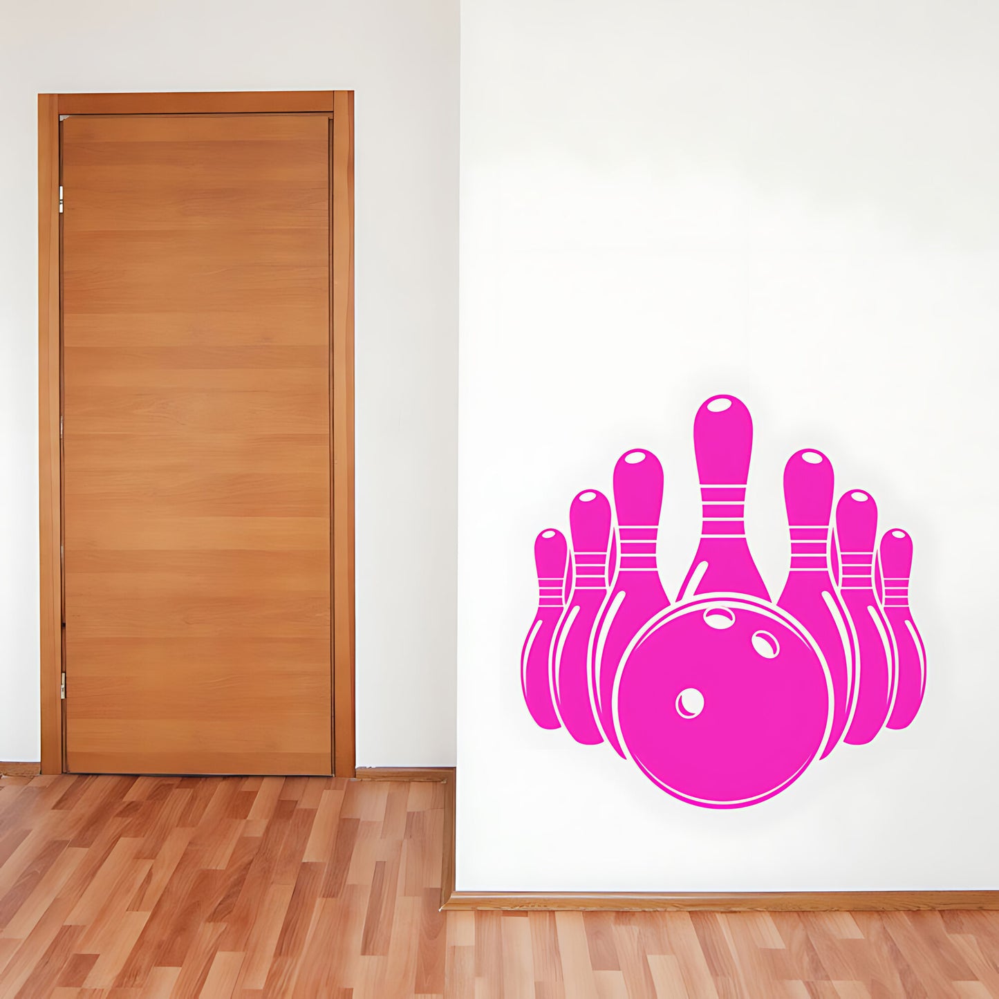Bowling Alley Wall Sticker - Ten Pin Art Decal