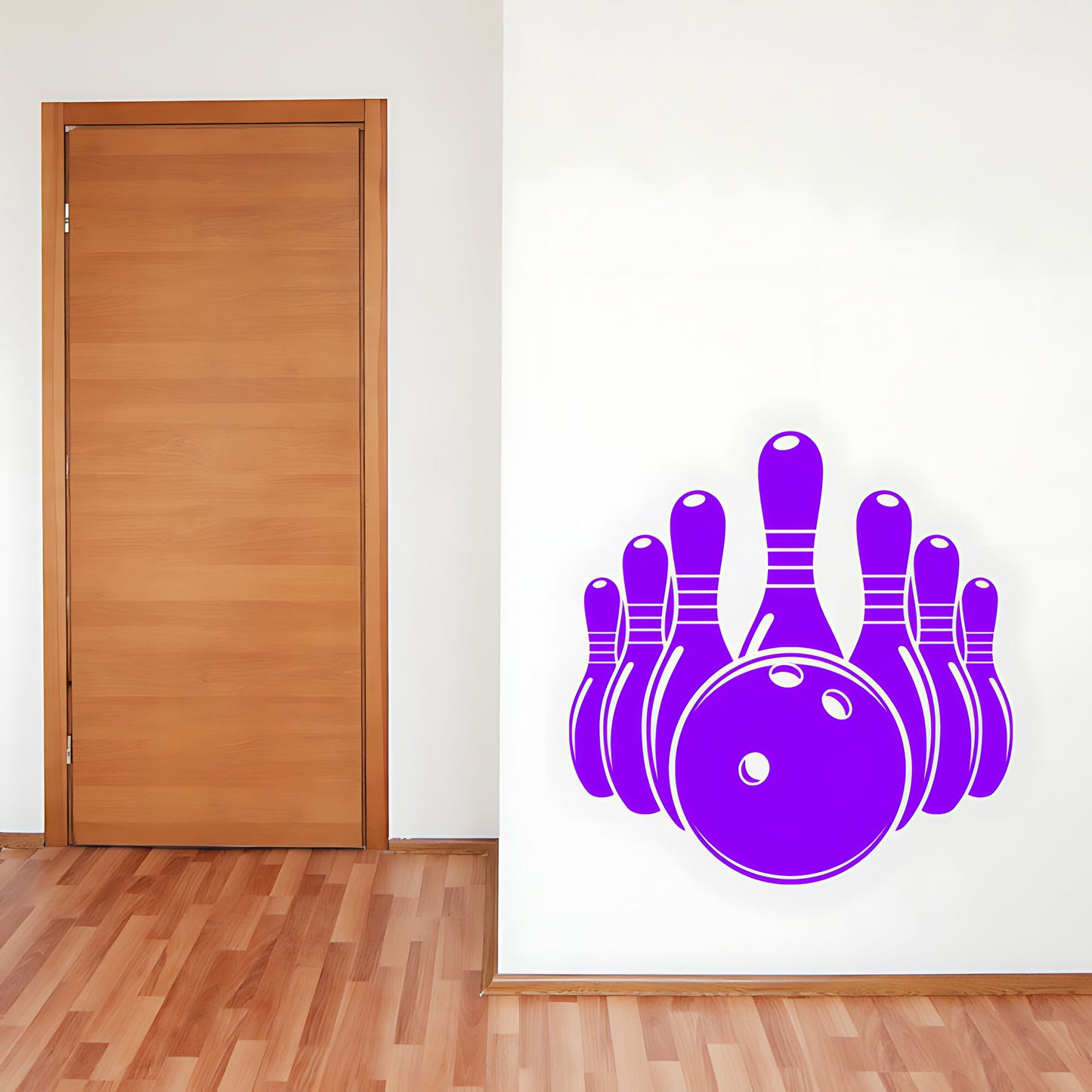 Bowling Alley Wall Sticker - Ten Pin Art Decal