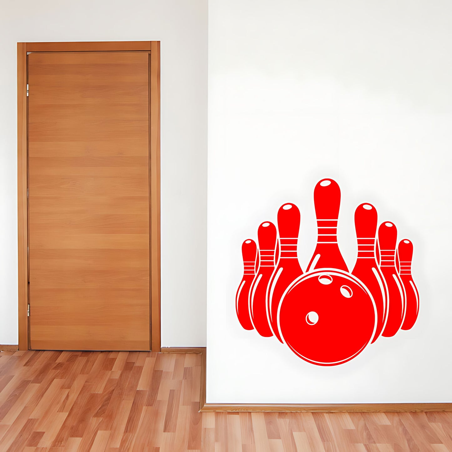 Bowling Alley Wall Sticker - Ten Pin Art Decal