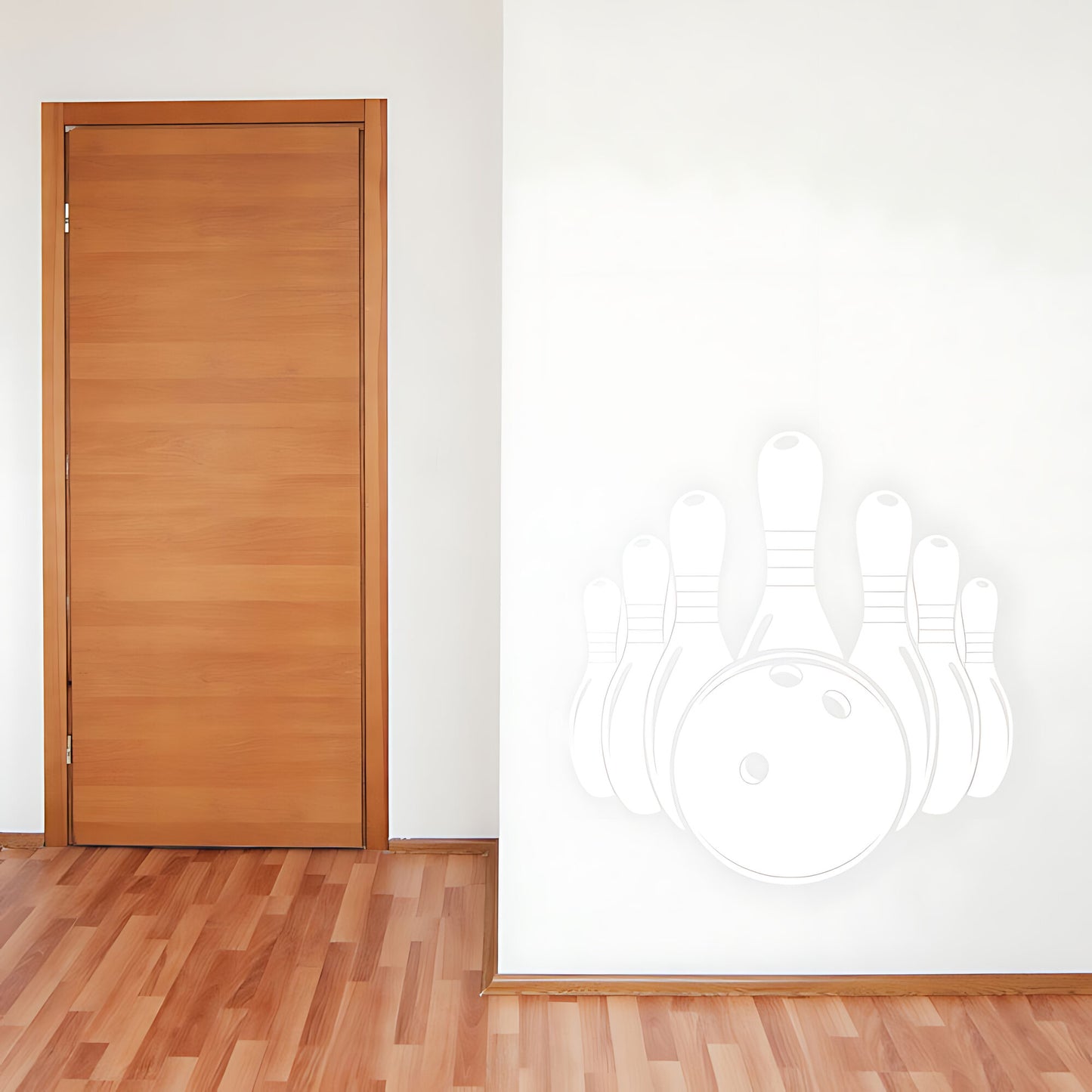 Bowling Alley Wall Sticker - Ten Pin Art Decal