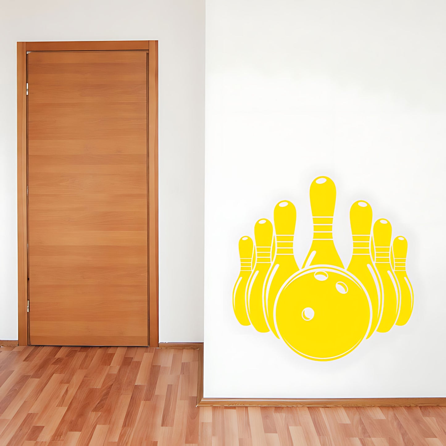 Bowling Alley Wall Sticker - Ten Pin Art Decal