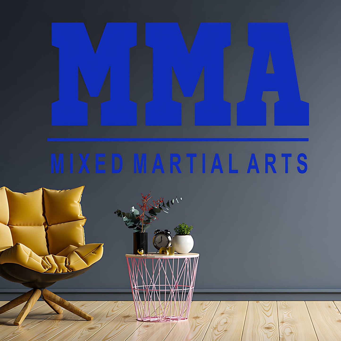 MMA Mixed Martial Arts Wall Sticker – Bold Typography Gym Decal