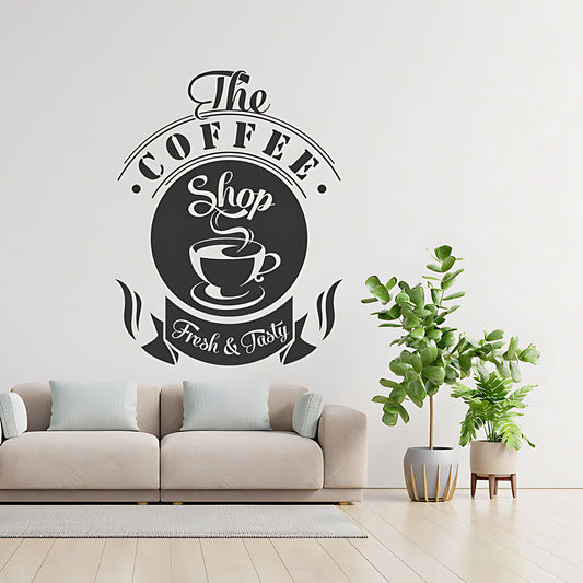 Coffee Shop Wall Art Sticker | Vinyl Decal for Restaurant & Cafe
