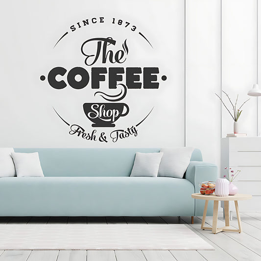Coffee Shop Wall Art Sticker | Cafe & Restaurant Vinyl Decal Quote