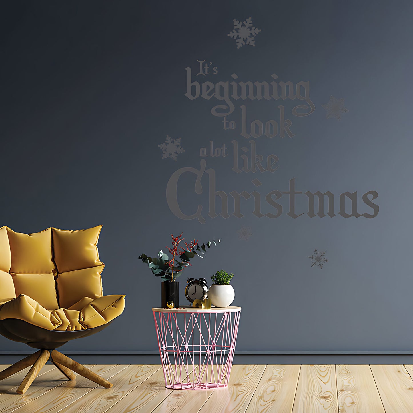 Merry Christmas Wall Sticker for Shop Windows - Holiday Quote Art
