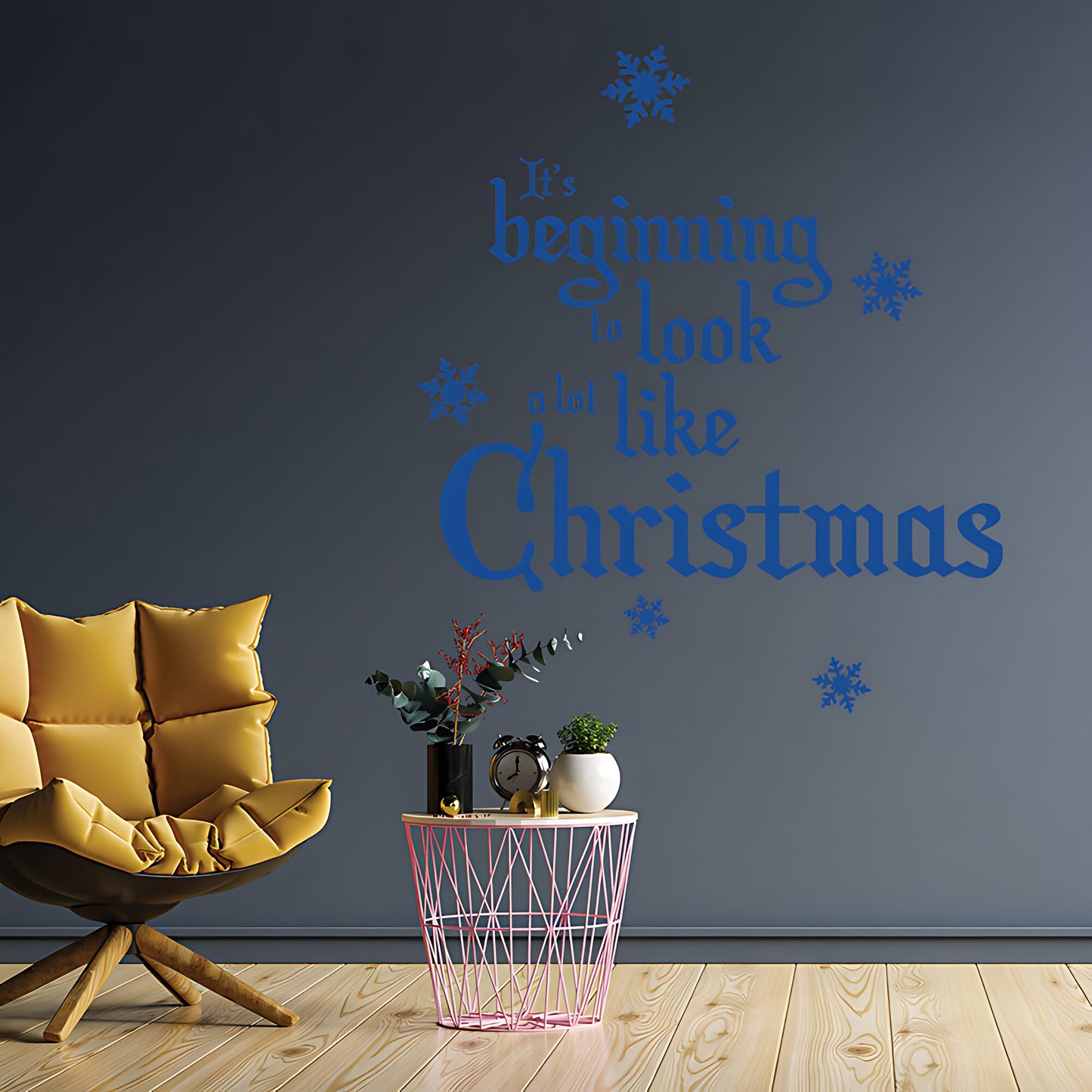 Merry Christmas Wall Sticker for Shop Windows - Holiday Quote Art
