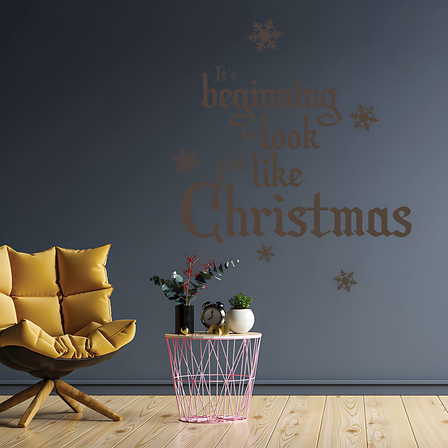 Merry Christmas Wall Sticker for Shop Windows - Holiday Quote Art