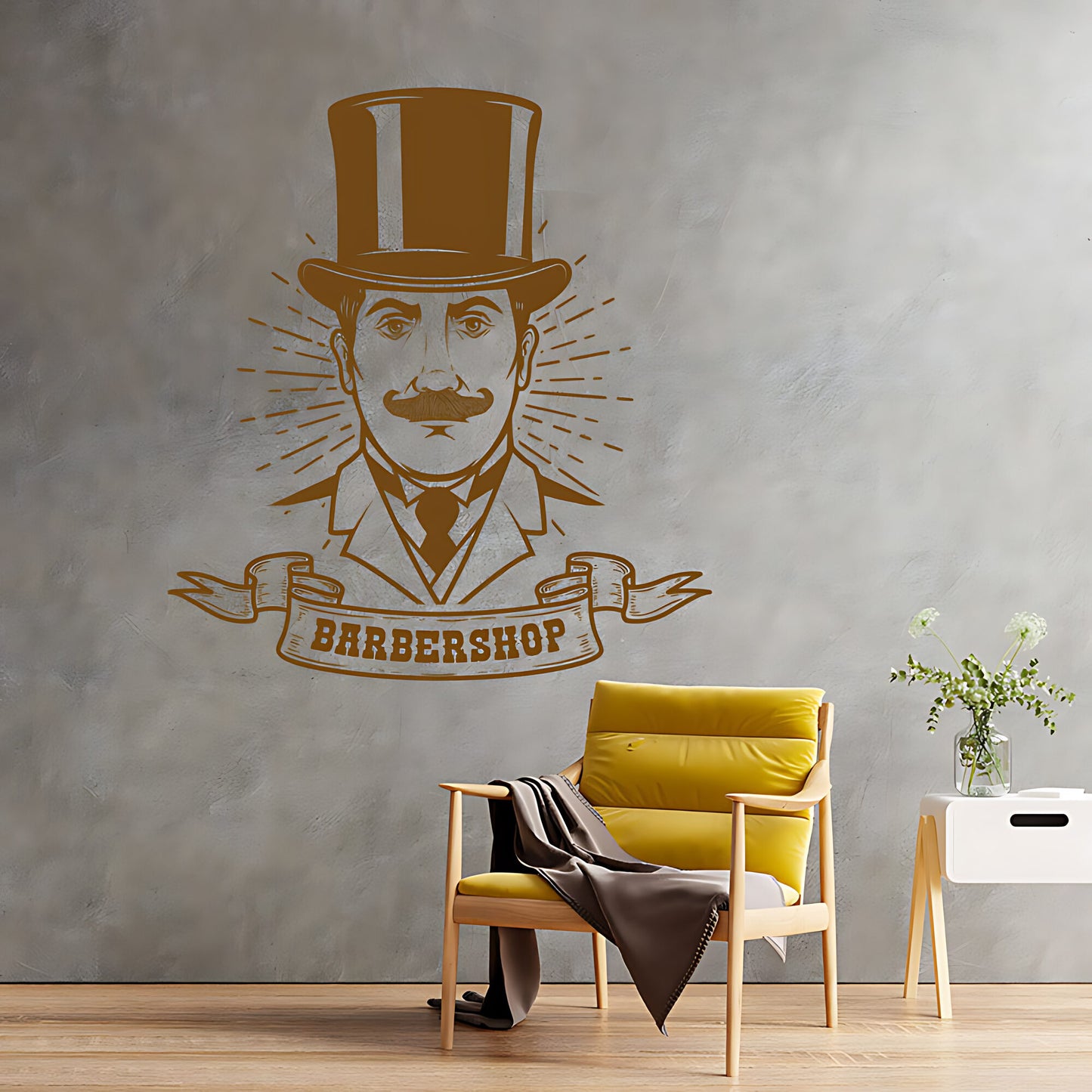 Hipster Beard For  Barber Shop Wall Stickers & Decals | UK Made
