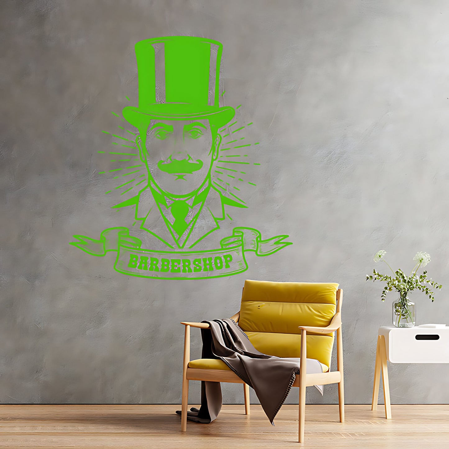 Hipster Beard For  Barber Shop Wall Stickers & Decals | UK Made