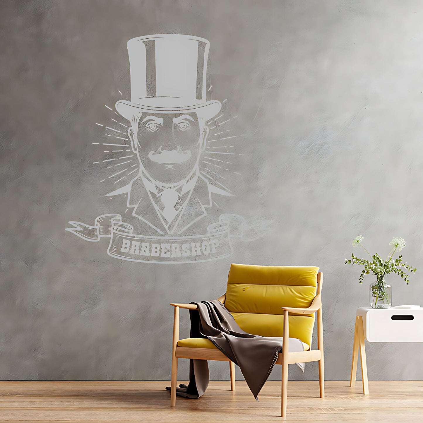 Hipster Beard For  Barber Shop Wall Stickers & Decals | UK Made