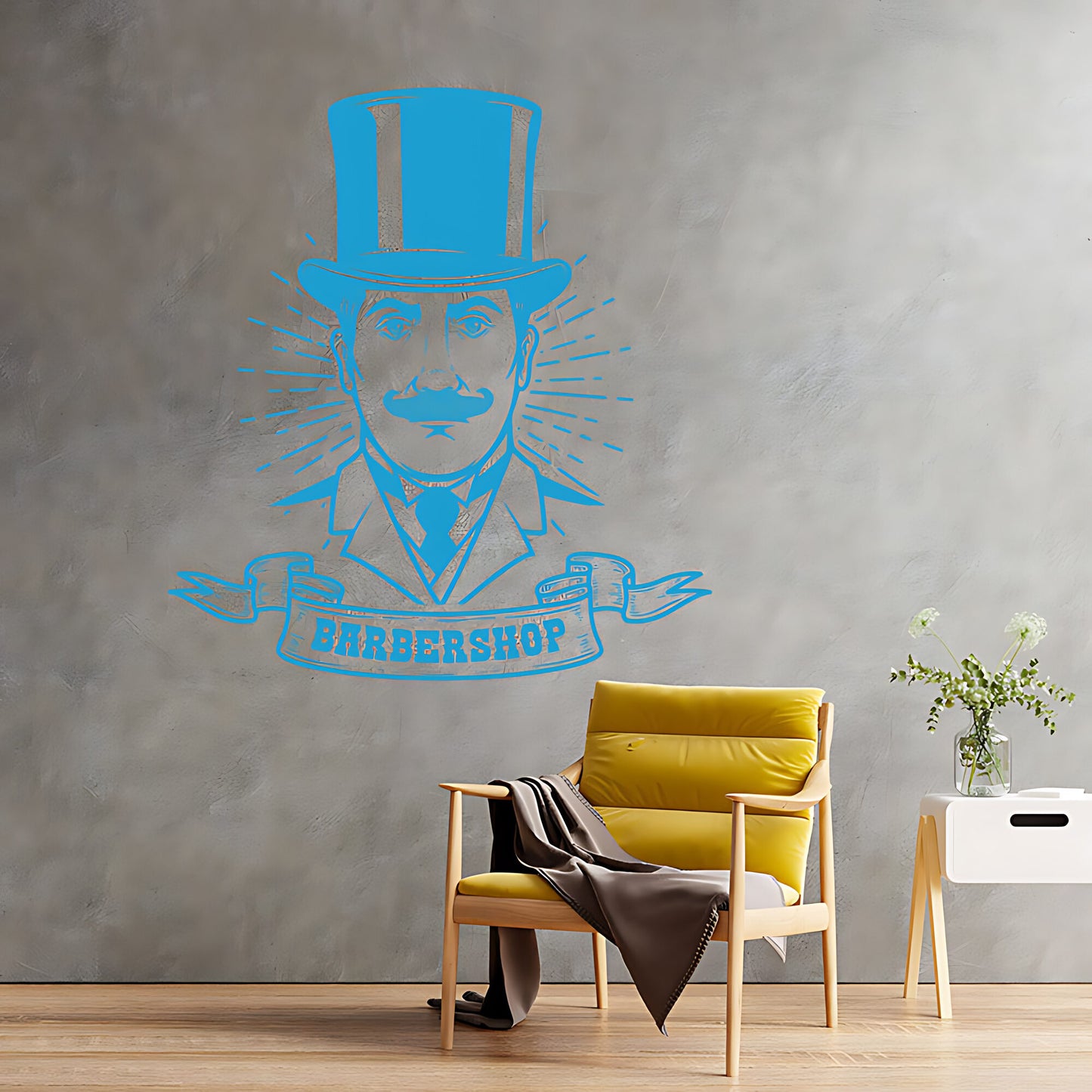 Hipster Beard For  Barber Shop Wall Stickers & Decals | UK Made