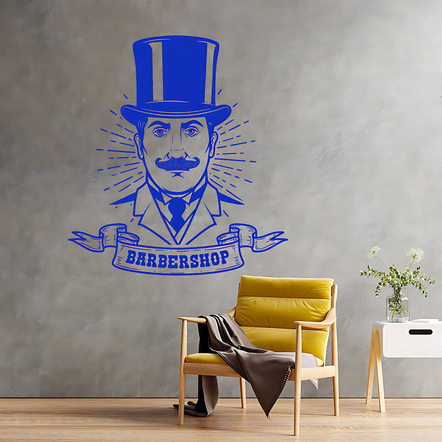 Hipster Beard For  Barber Shop Wall Stickers & Decals | UK Made