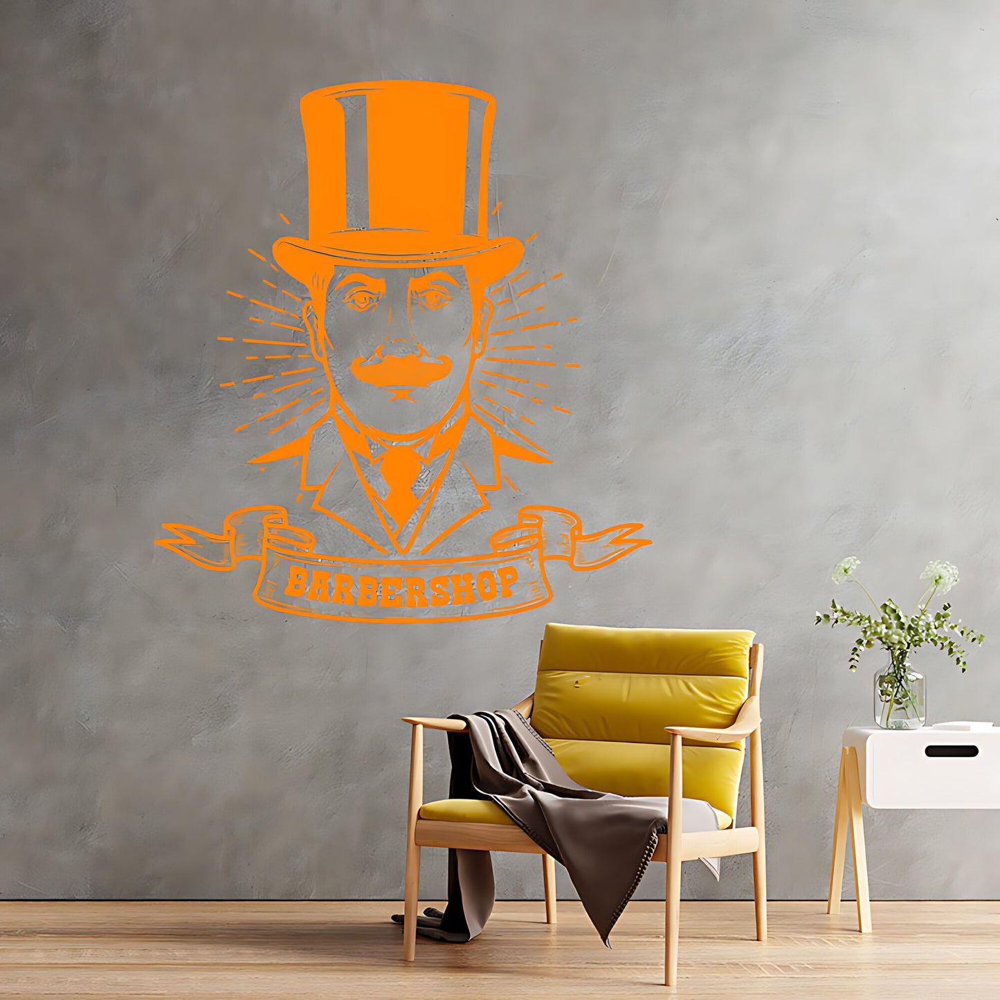 Hipster Beard For  Barber Shop Wall Stickers & Decals | UK Made